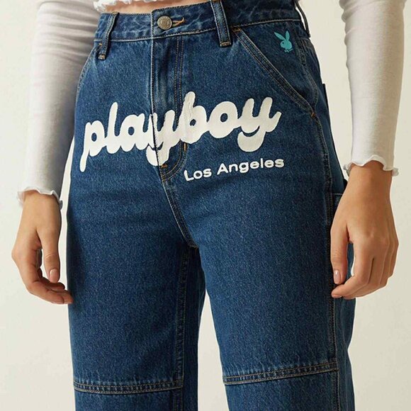 Playboy by Pacsun The Club Blue Carpenter Jeans Size 25 High Rise - Picture 7 of 7